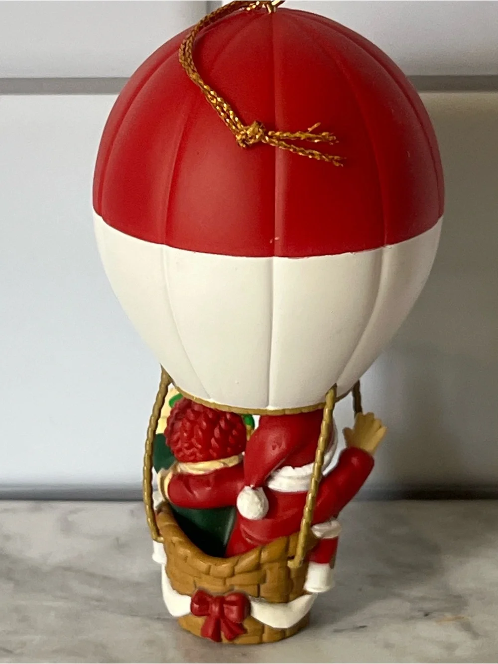 Vintage Campbell's Red and White Soup Hot Air Balloon Ornament